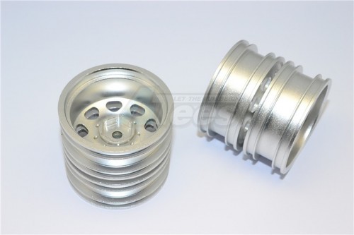 GPM Racing Tamiya 1/14 Truck (1838LS) Aluminum Rear Wheel (9holes) - 2prs Gun Metal