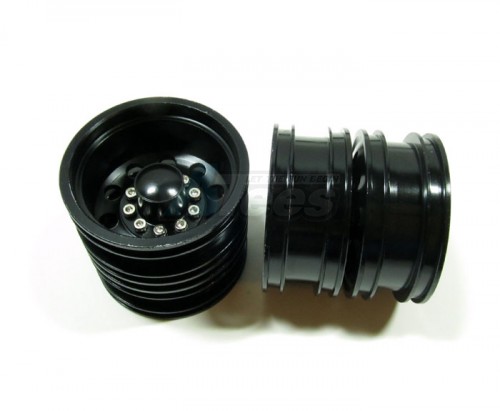 GPM Racing Tamiya 1/14 Truck (1838LS) Aluminum Rear Wheel ( 10holes ) - 2 Pair Black