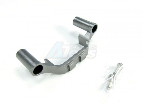 GPM Racing Traxxas Revo Aluminum Front Gear Box Protector Mount With Screws - 1 Piece Set Gun Metal