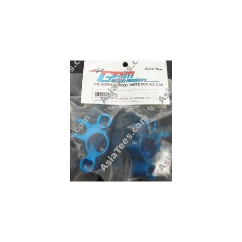 GPM Racing Traxxas Revo 3.3 Aluminum Front / Rear Steering Block 1 Pair Blue