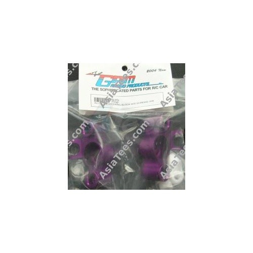 GPM Racing Traxxas Revo Aluminum Front / Rear Steering Block 1 Pair Purple