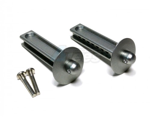 GPM Racing Traxxas Revo 3.3 Aluminum Front Body Posts With Screws - 1 Pair Set Gun Metal
