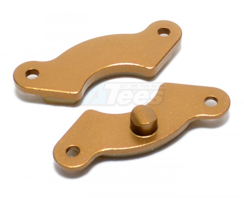 GPM Racing Traxxas Revo Aluminum Brake Pad Side Plate With Fibre Calipers - 1pr Golden Black