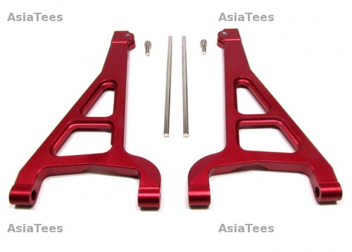 GPM Racing Traxxas E-Revo Aluminum Front Upper Arms (Sandwich Design With Screws + Pins + Delrin Collars) 1 Pair Set Red