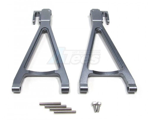 GPM Racing Traxxas E-Revo Aluminum Rear Lower Arm (Sandwich Design With Screws + Pins + Delrin Collars) 1 Pair Gun Metal
