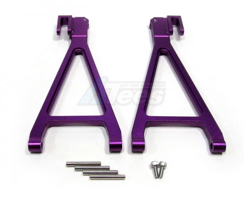 GPM Racing Traxxas Revo Aluminum Rear Lower Arm (Sandwich Design With Screws + Pins + Delrin Collars) 1 Pair Purple