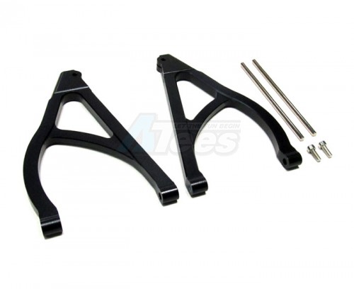 GPM Racing Traxxas E-Revo Aluminum Rear Upper Arm (Sandwich Design With Screws + Pins + Delrin Collars) 1 Pair Black