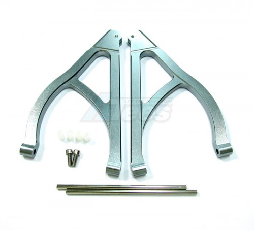 GPM Racing Traxxas E-Revo Aluminum Rear Upper Arm (Sandwich Design With Screws + Pins + Delrin Collars) 1 Pair Gun Metal