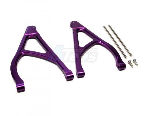 GPM Racing Traxxas Revo Aluminum Rear Upper Arm (Sandwich Design With Screws + Pins + Delrin Collars) 1 Pair Purple