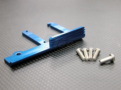 GPM Racing Traxxas Revo Aluminum Engine Bottom Heat Sink Mount With Screws - 1pc Set Blue