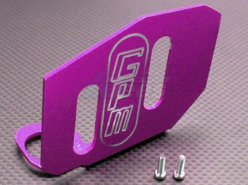 GPM Racing Traxxas Revo Aluminum Fuel Tank Protector with Screws - 1 Pc Set Purple
