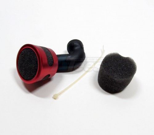 GPM Racing Traxxas Revo 3.3 Aluminum Air Filter With 2 Pieces Foam & Manifold - 1 Set Red