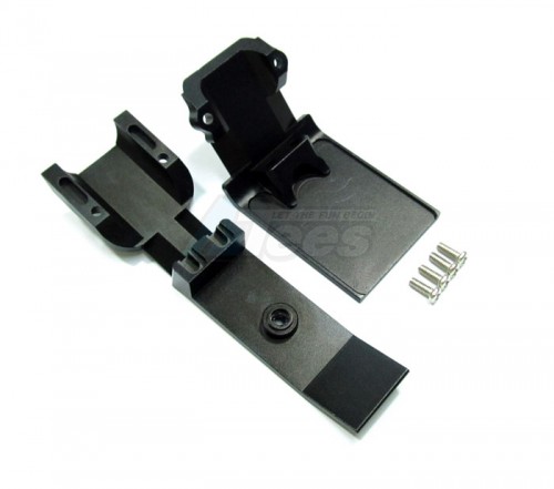 GPM Racing Traxxas Revo Aluminum Front Skid Plate With Screws 2 Pieces Set Black