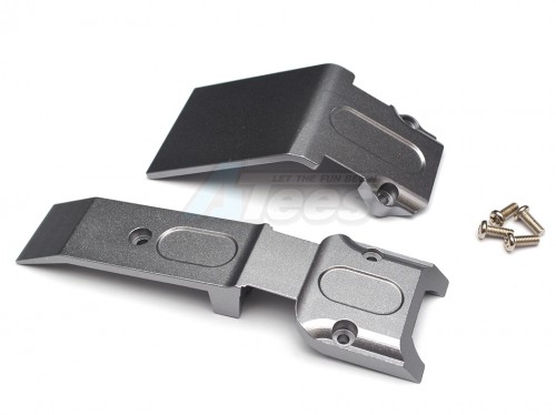 GPM Racing Traxxas Revo Aluminum Front Skid Plate With Screws- 2pcs Set Gun Metal