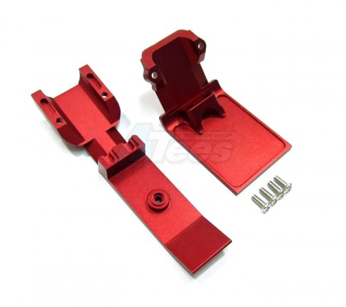 GPM Racing Traxxas Revo Aluminum Front Skid Plate With Screws 2 Pieces Set Red