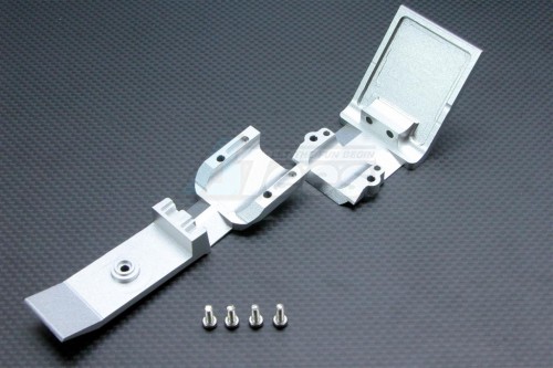 GPM Racing Traxxas Revo Aluminum Front Skid Plate With Screws 2 Pieces Set Silver