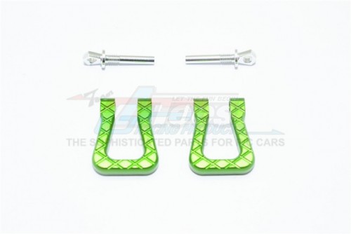GPM Racing Traxxas TRX-4 Aluminum Front/Rear Bumper D-Rings -4Pc Set Green