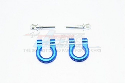 GPM Racing Traxxas TRX-4 Aluminum Front/Rear Bumper D-Rings -4Pc Set Blue