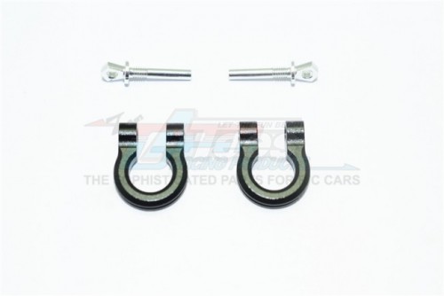 GPM Racing Traxxas TRX-4 Aluminum Front/Rear Bumper D-Rings -4Pc Set Black