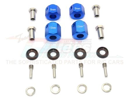 GPM Racing Traxxas TRX-4 Aluminum Hex Adapters 9MM & 12MM Thick-20Pc Set Blue