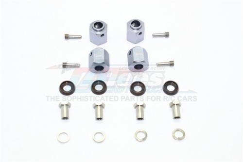 GPM Racing Traxxas TRX-4 Aluminum Hex Adapters 12MM Thick-20Pc Set Gun Metal
