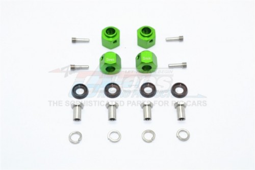 GPM Racing Traxxas TRX-4 Aluminum Hex Adapters 9MM Thick-20Pc Set Green