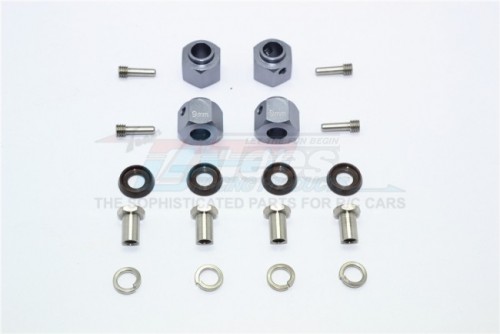 GPM Racing Traxxas TRX-4 Aluminum Hex Adapters 9MM Thick-20Pc Set Gun Metal