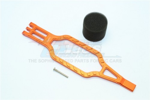 GPM Racing Traxxas TRX-4 Aluminum Battery Hold-Down -3Pc Set Orange