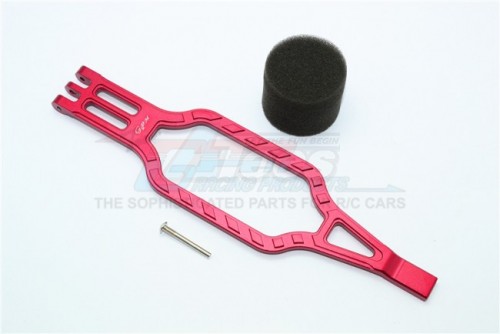 GPM Racing Traxxas TRX-4 Aluminum Battery Hold-Down -3Pc Set Red