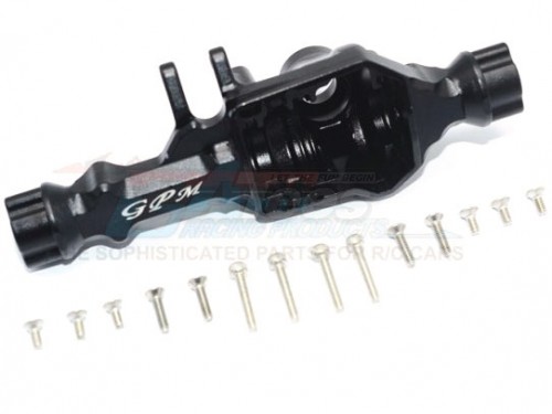 GPM Racing Traxxas TRX-4 Aluminium Front Axle Housing (Without Cover) - 15 Pcs Set Black