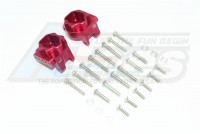GPM Racing Traxxas TRX-4 Aluminium Rear Gear Box Mounts (Multiple Positioning Holes) - 28Pcs Set Red