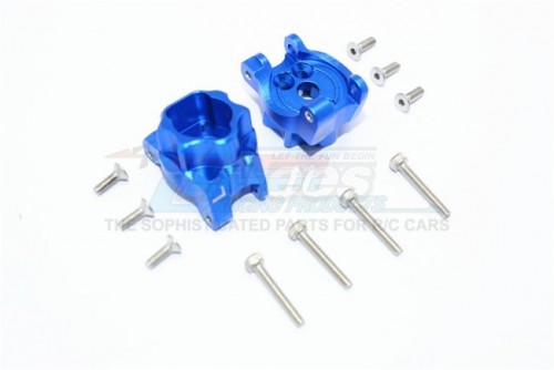 GPM Racing Traxxas TRX-4 Aluminum Rear Axle Housing Mounts-12Pc Set Blue