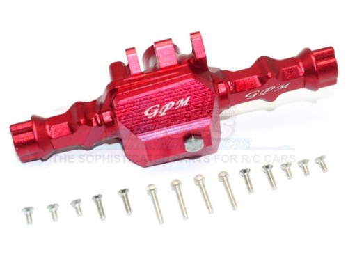 GPM Racing Traxxas TRX-4 Aluminum Rear Axle Housing -16 Pc Set Red