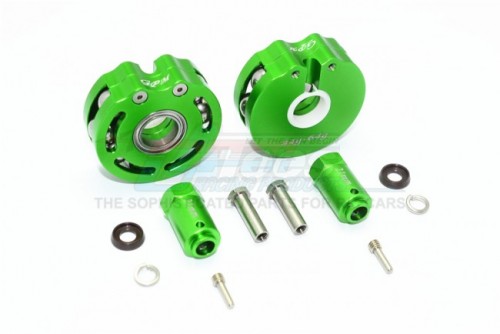 GPM Racing Traxxas TRX-4 Aluminum Pendulum Wheel Knuckle Axle Weight + 21MM Hex Adapter -12Pc Set Green