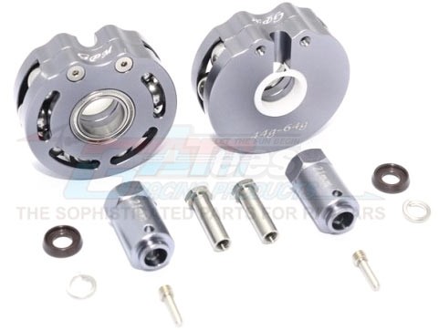 GPM Racing Traxxas TRX-4 Aluminum Pendulum Wheel Knuckle Axle Weight + 21MM Hex Adapter -12Pc Set Gun Metal