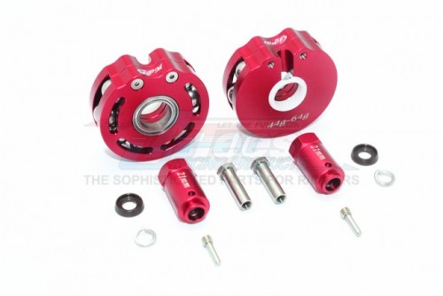 GPM Racing Traxxas TRX-4 Aluminum Pendulum Wheel Knuckle Axle Weight + 21MM Hex Adapter -12Pc Set Red