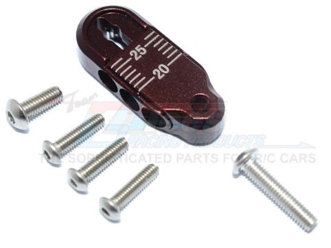 GPM Racing Traxxas TRX-4 Aluminium Adjustable Servo Horn 25T (20-25MM) - 7Pcs Set Brown