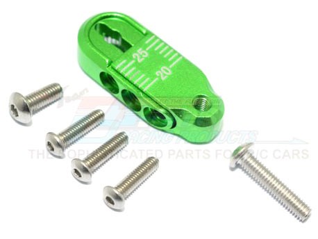 GPM Racing Traxxas TRX-4 Aluminium Adjustable Servo Horn 25T (20-25MM) - 7Pcs Set Green