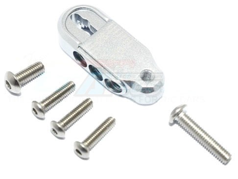 GPM Racing Traxxas TRX-4 Aluminium Adjustable Servo Horn 25T (20-25MM) - 7Pcs Set Silver