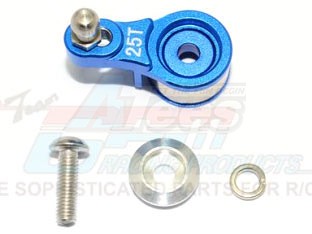 GPM Racing Traxxas TRX-4 Aluminium Servo Horn 25T W. Built-In Spring (For Locking Diff) - 4Pcs Set Blue