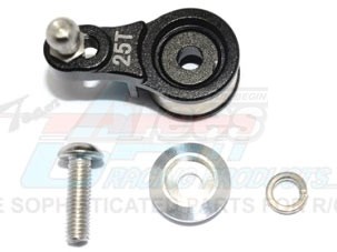 GPM Racing Traxxas TRX-4 Aluminium Servo Horn 25T W. Built-In Spring (For Locking Diff) - 4Pcs Set Black