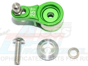GPM Racing Traxxas TRX-4 Aluminium Servo Horn 25T W. Built-In Spring (For Locking Diff) - 4Pcs Set Green