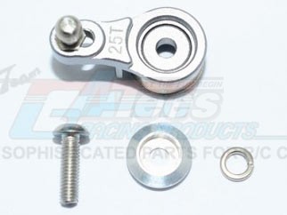 GPM Racing Traxxas TRX-4 Aluminium Servo Horn 25T W. Built-In Spring (For Locking Diff) - 4Pcs Set Gun Metal