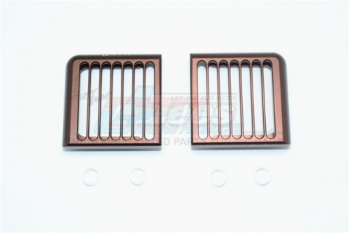 GPM Racing Traxxas TRX-4 Headlight Assembly Vertical Brush Guard Aluminum - 6Pc Set BR