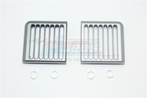 GPM Racing Traxxas TRX-4 Headlight Assembly Vertical Brush Guard Aluminum - 6Pc Set Gun Metal