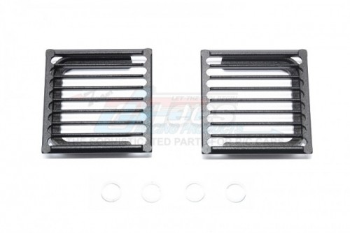 GPM Racing Traxxas TRX-4 Headlight Assembly (Militant) Brush Guard Aluminum - 6Pc Set Black
