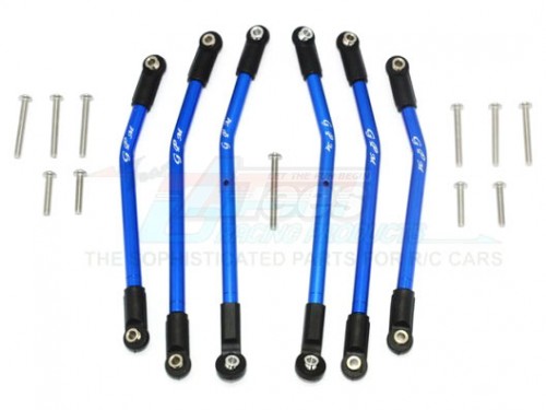 GPM Racing Traxxas TRX-4 Aluminium Adjustable Suspension Links (For TRX4 Defender Trail Crawler 82056-4) -17Pcs Set Blue