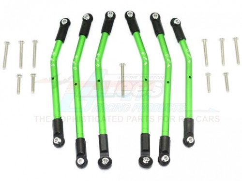 GPM Racing Traxxas TRX-4 Aluminium Adjustable Suspension Links (For TRX4 Defender Trail Crawler 82056-4) -17Pcs Set Green