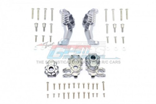 GPM Racing Traxxas TRX-4 Aluminium Adjustable Front C Hub+Front Knuckle Arms - 56Pcs Set Gun Metal
