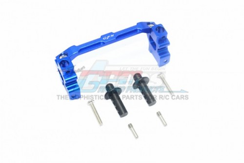 GPM Racing Traxxas TRX-4 Aluminium Front Adjustable Body Mount & Post - 7Pcs Set (For Defender Trail Crawler 82056-4) Blue